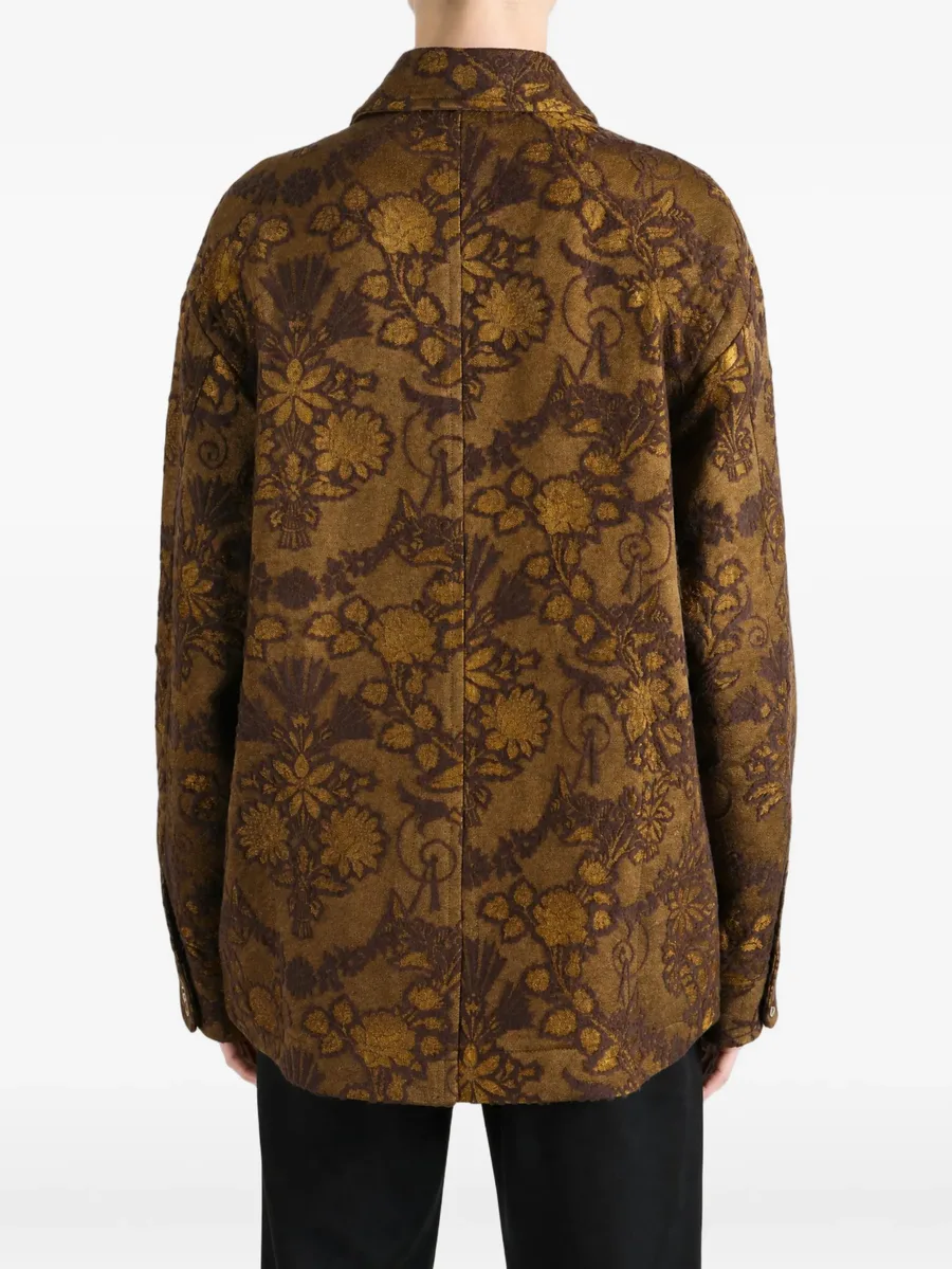 Jinn floral-jacquard button-up jacket 4