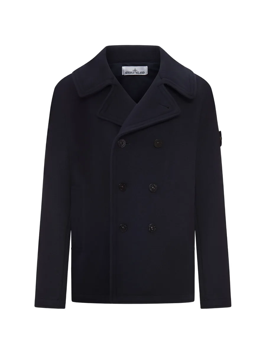 double-breasted wool peacoat 1