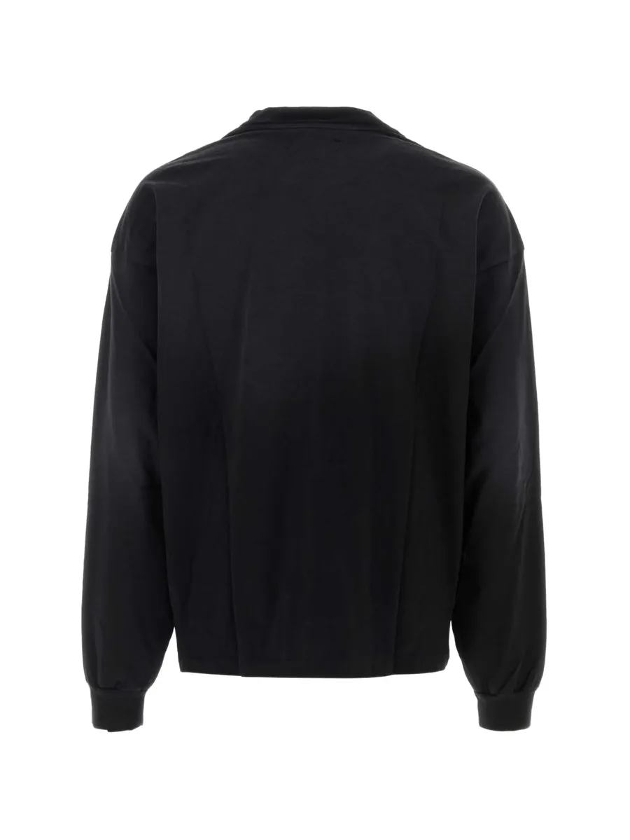 logo-embroidered long-sleeved cotton T-shirt 2