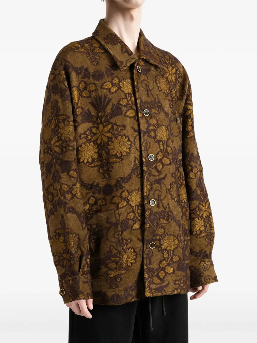 Jinn floral-jacquard button-up jacket 3