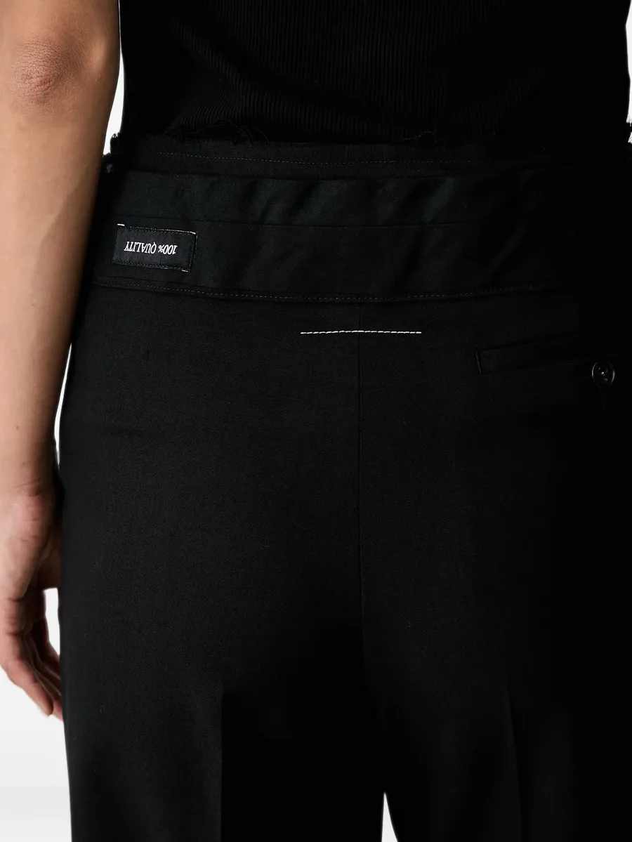 deconstructed-waistband tailored trousers 5