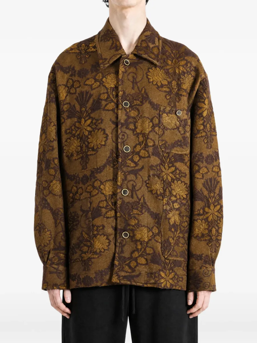 Jinn floral-jacquard button-up jacket 2