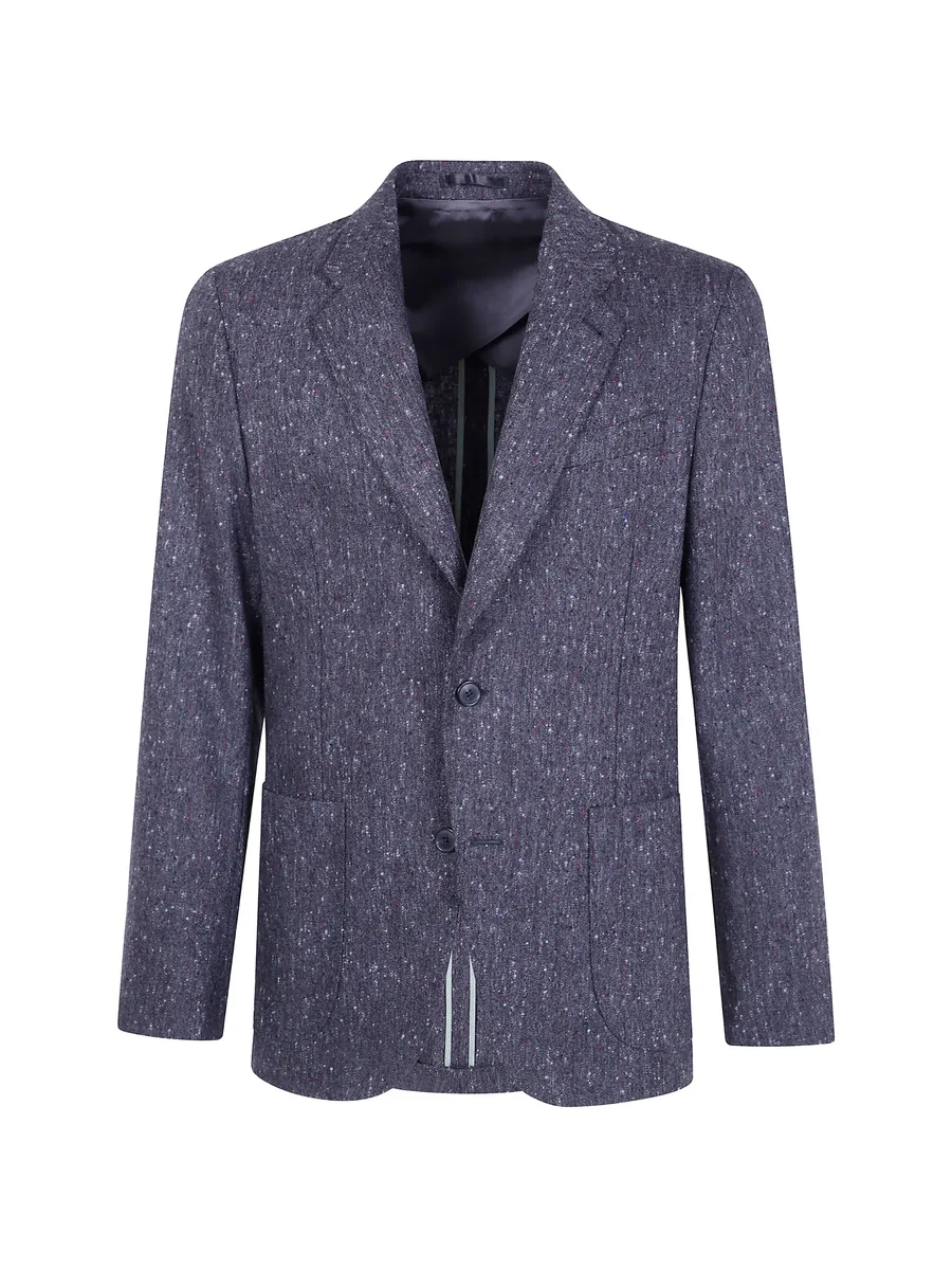 dark grey donegal wool patch-pocket blazer 1
