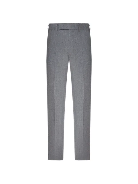 straight-leg wool trousers