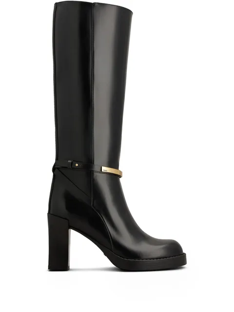 leather knee-high boots