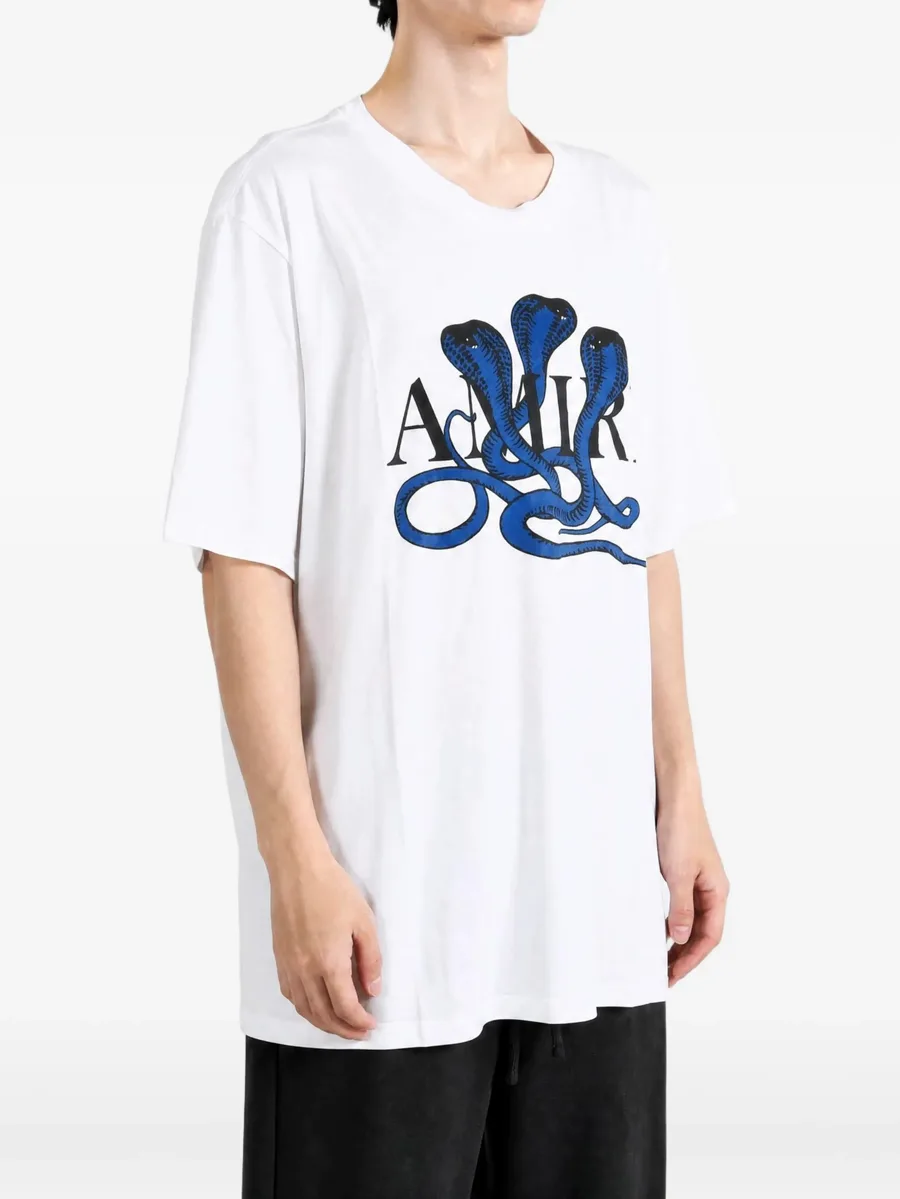 cobra-print logo-print T-shirt 3