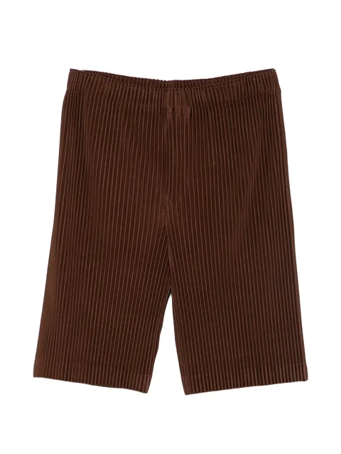 plissé-effect shorts