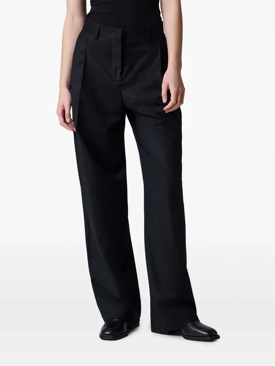 black wool-cashmere wide-leg trousers 3