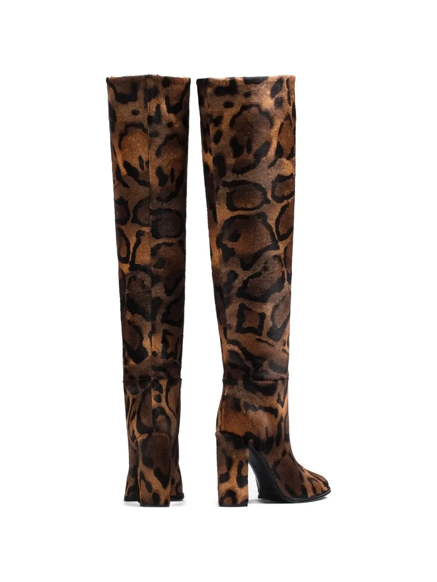Elsa pony-effect calfskin boots 6