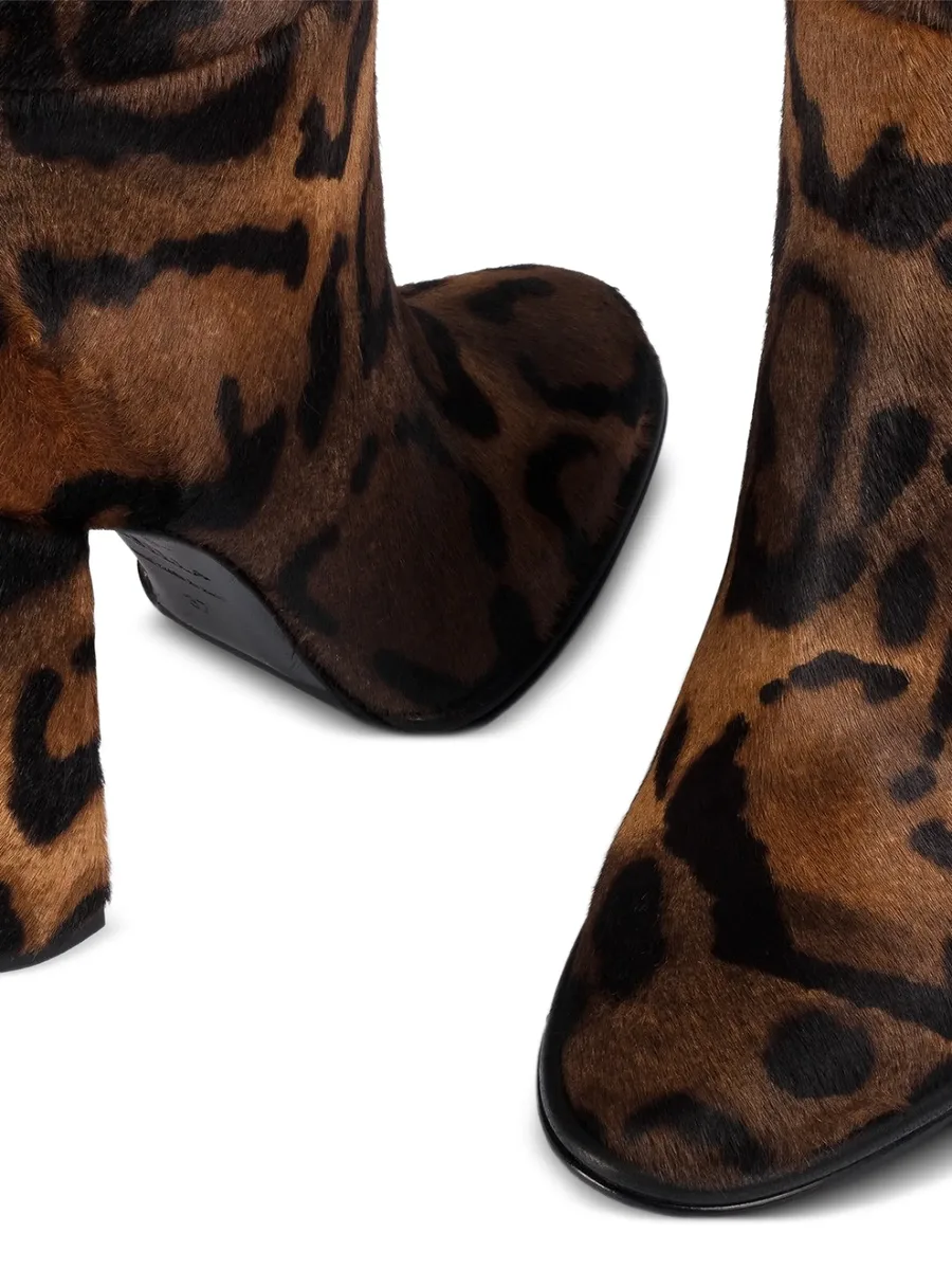 Elsa pony-effect calfskin boots 7