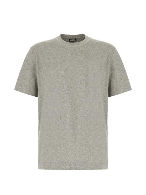 crew-neck short-sleeve cotton T-shirt