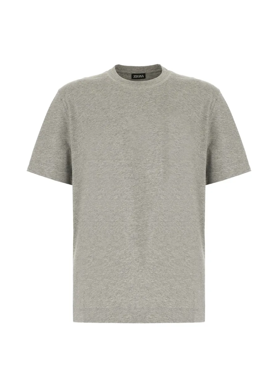 crew-neck short-sleeve cotton T-shirt 1