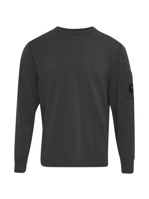 extrafine merino wool Lens crewneck sweater