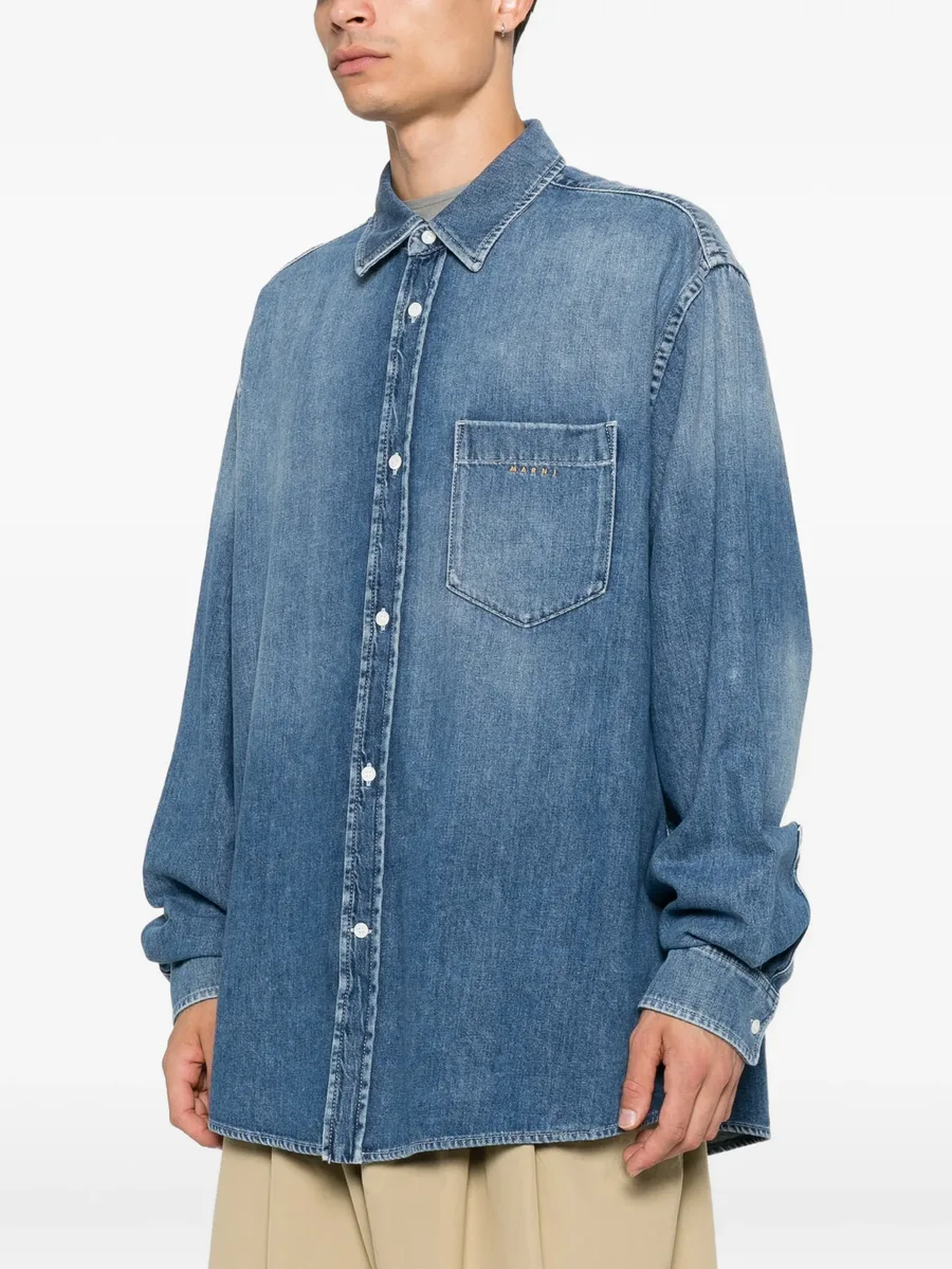 spread-collar chest-pocket shirt 3