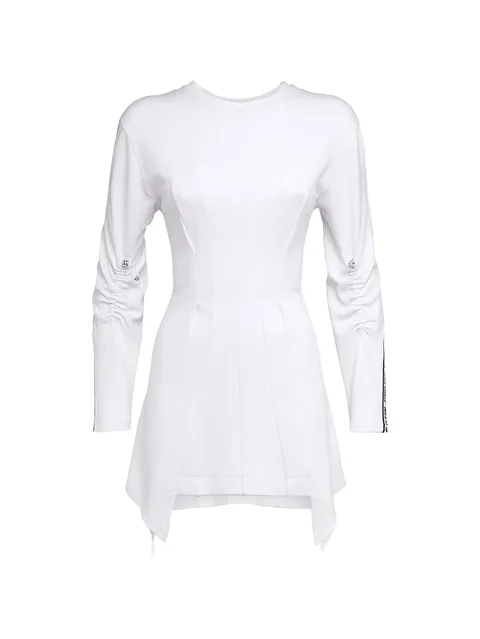 long-sleeve mini dress