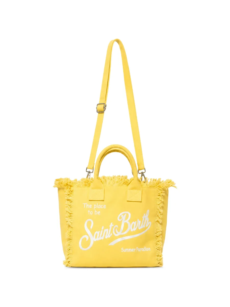 mini Vanity frayed tote bag 3