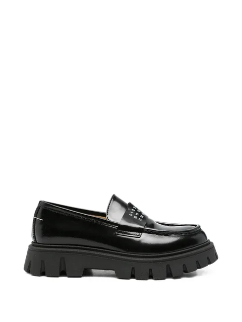 logo-print loafers