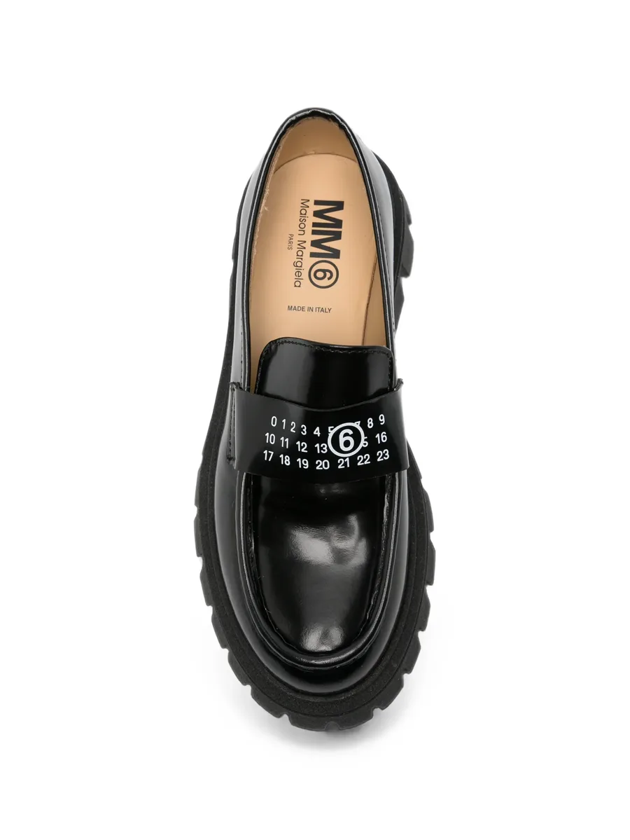 logo-print loafers 3