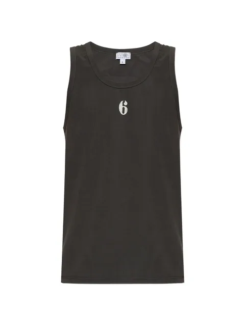 logo-print tank top