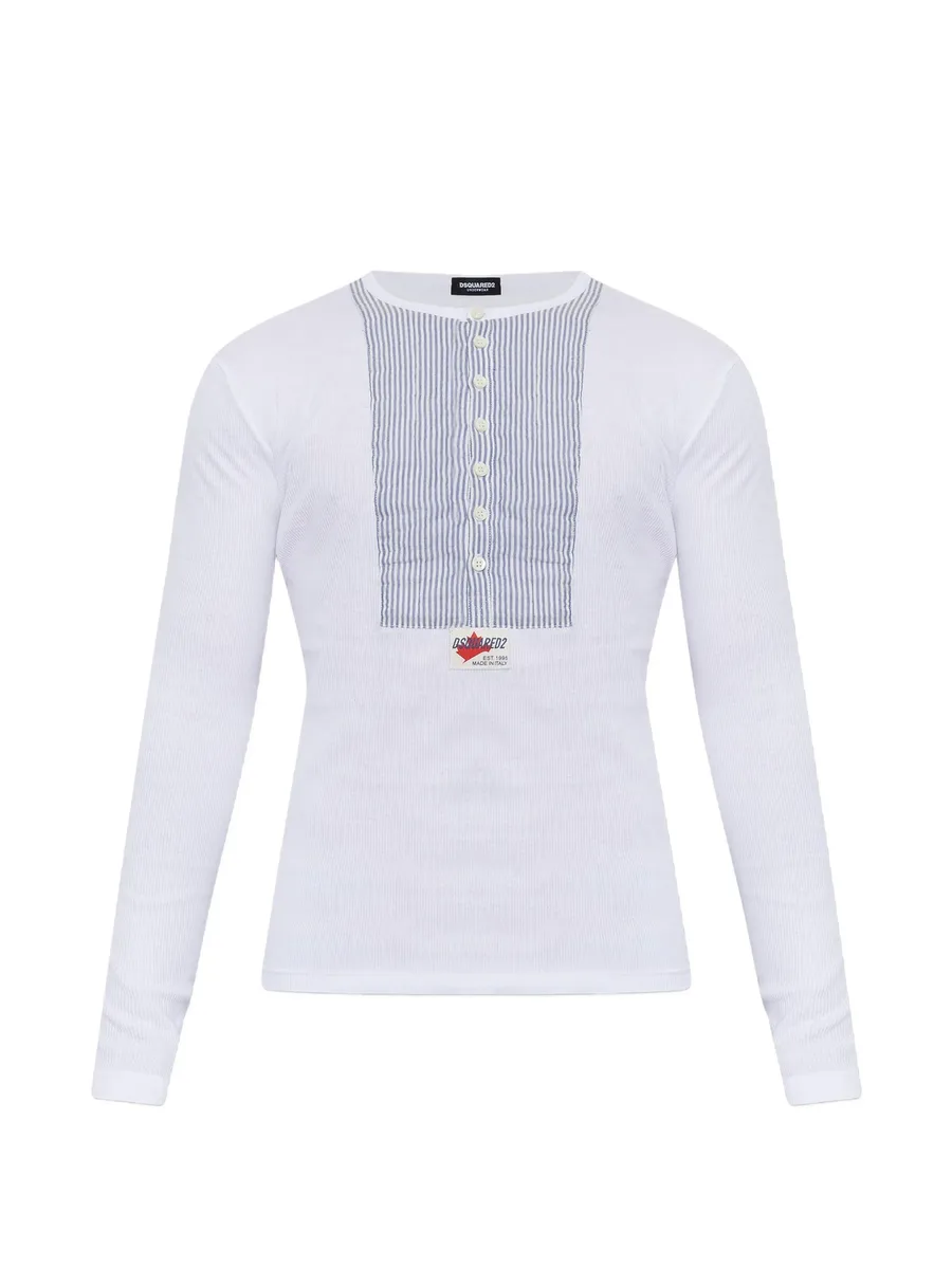 logo V-neck T-shirt 1