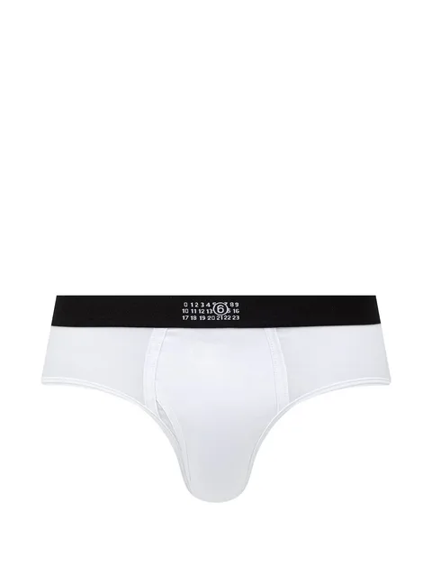 logo-print elasticated-waistband briefs