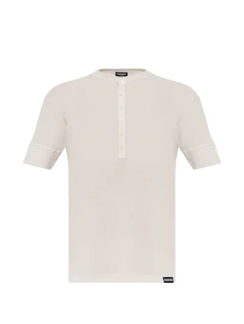 ribbed-knit T-shirt