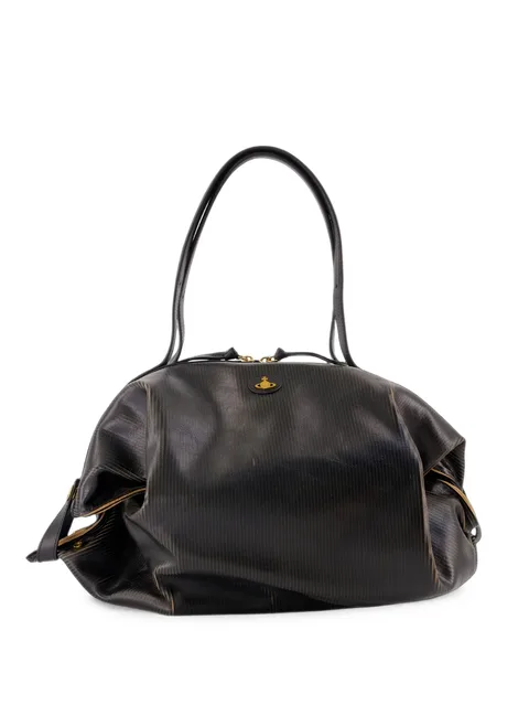 large Mara embossed leather tote bag