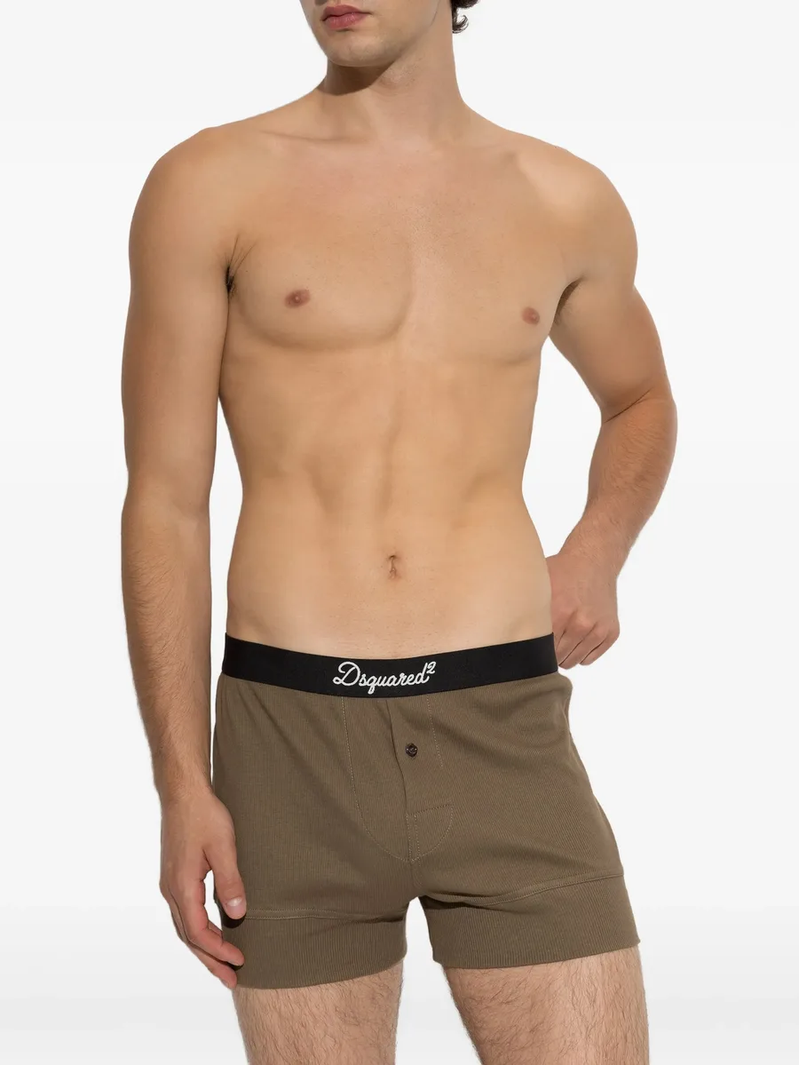logo-waistband ribbed boxers 2