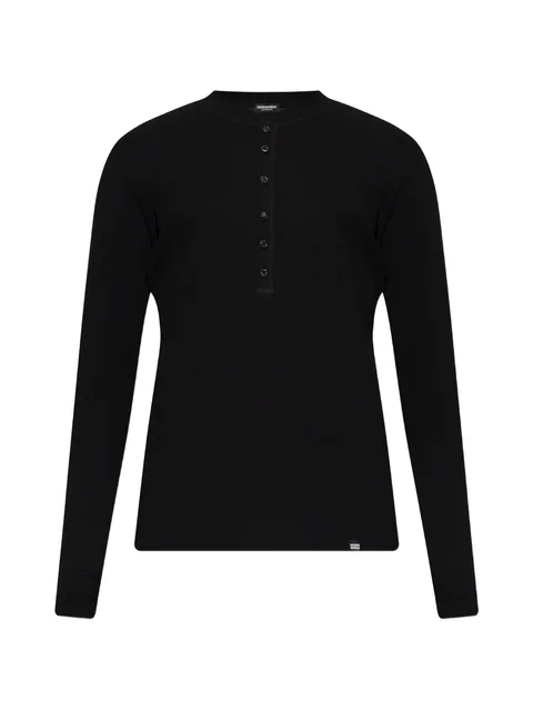 ribbed-knit long-sleeve T-shirt