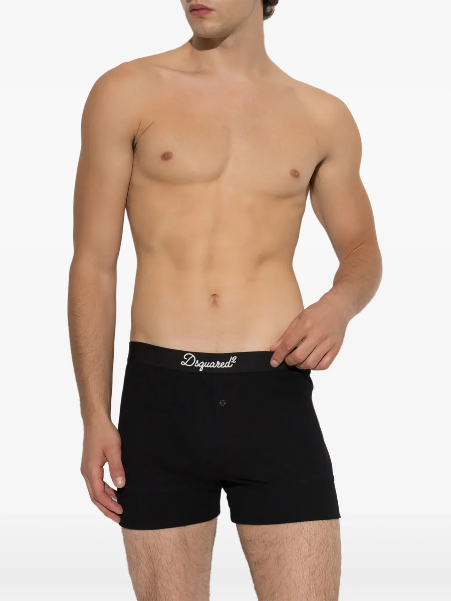 logo-print ribbed boxers 2