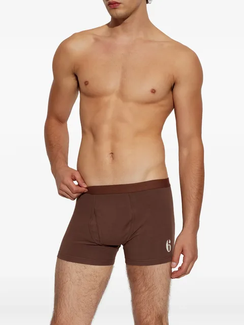 logo-print boxers