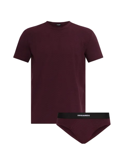 logo-print underwear set