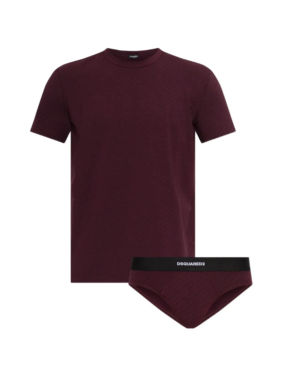 logo-print underwear set 1