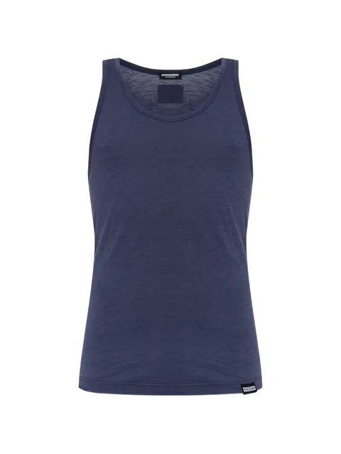scoop-neck wool tank top