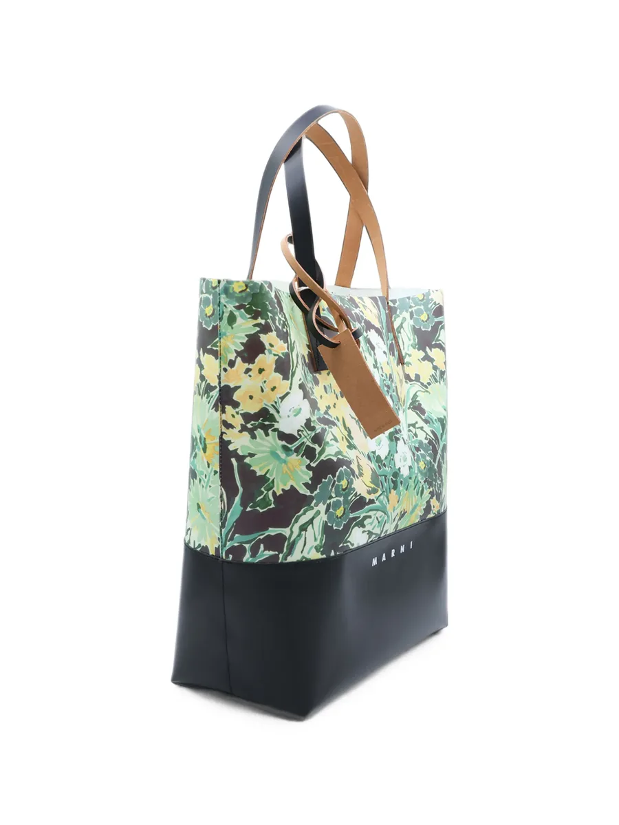 floral-print logo-print tote bag 4
