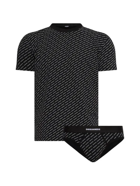 logo-print underwear set