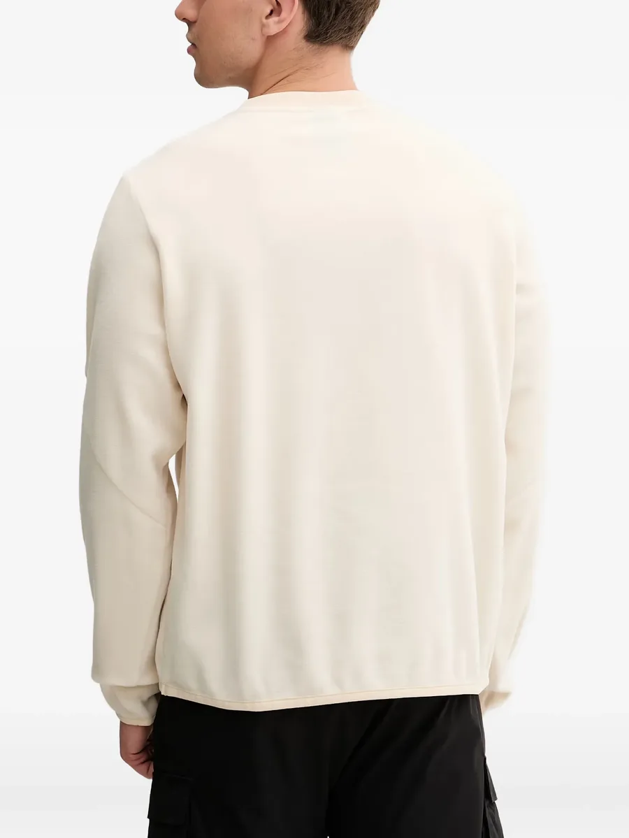 fleece-texture zip-pocket sweatshirt 3