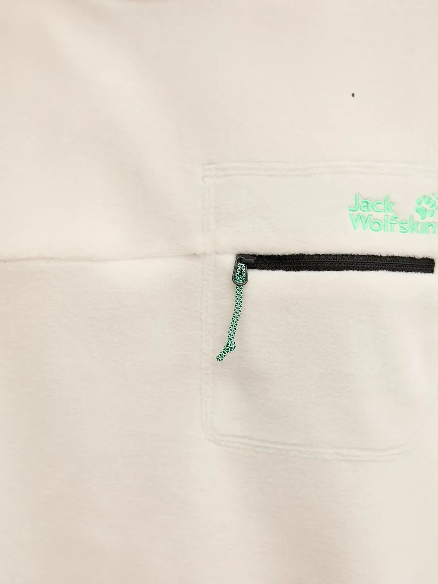 fleece-texture zip-pocket sweatshirt 5