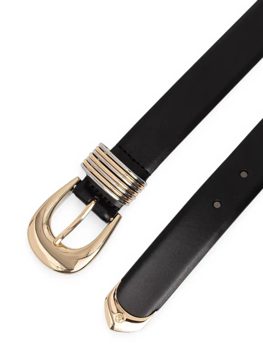 hardware-embellished leather belt 2