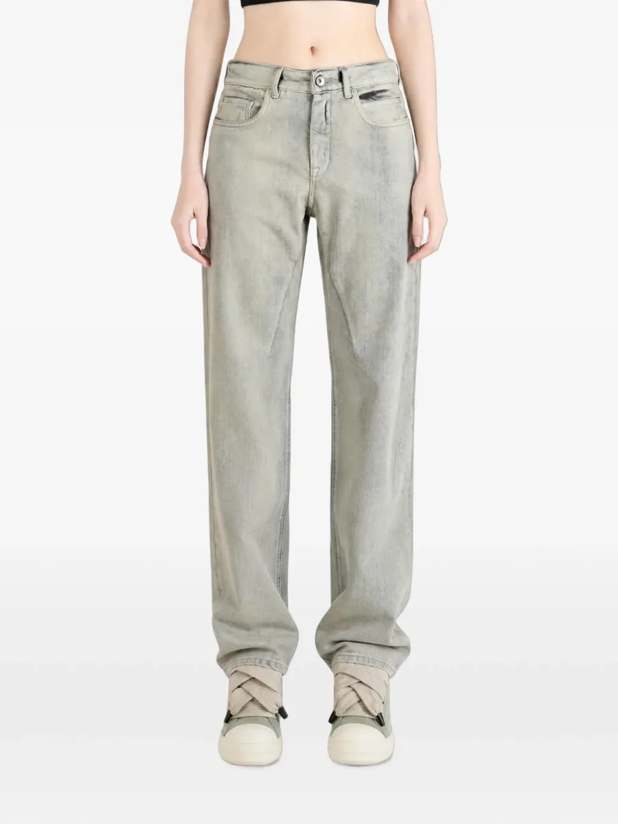 faded straight-leg jeans 2