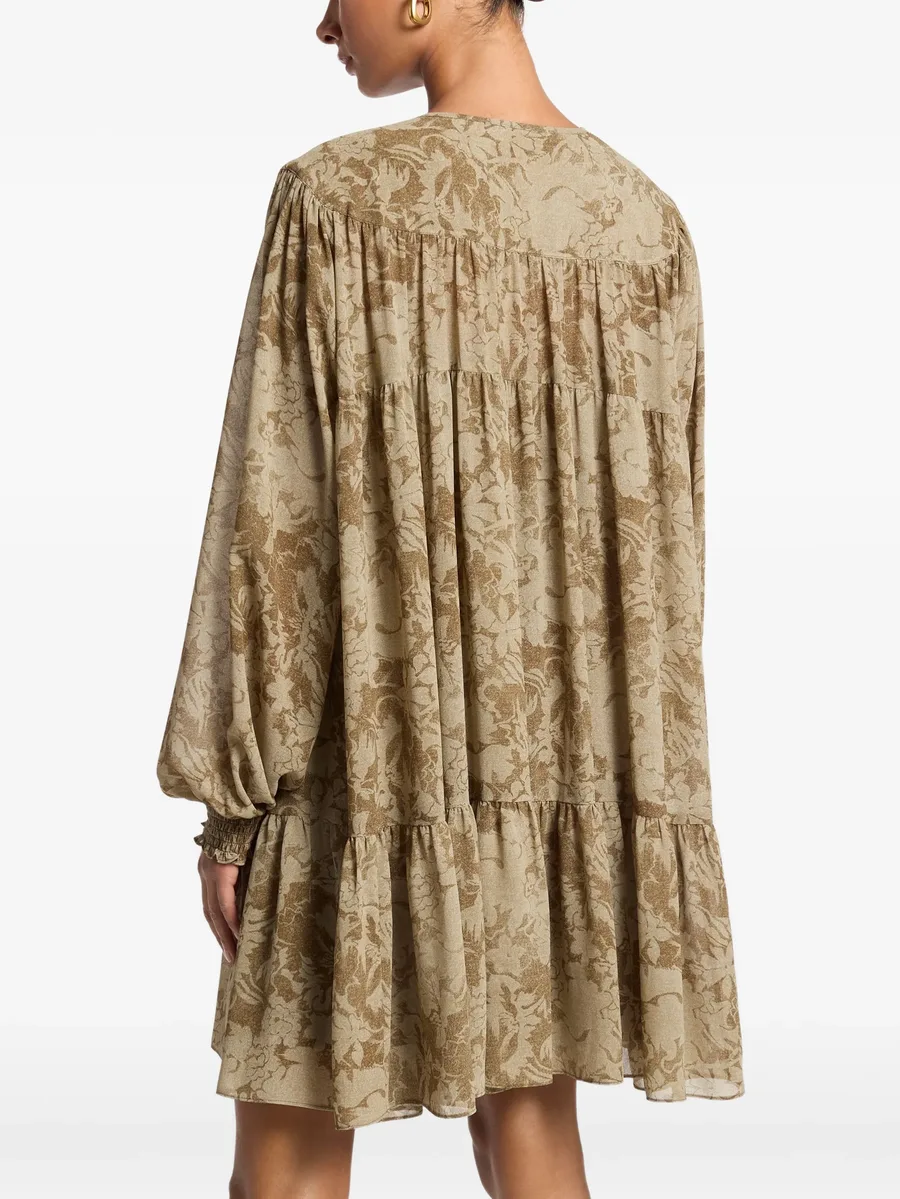 floral georgette tiered dress 2