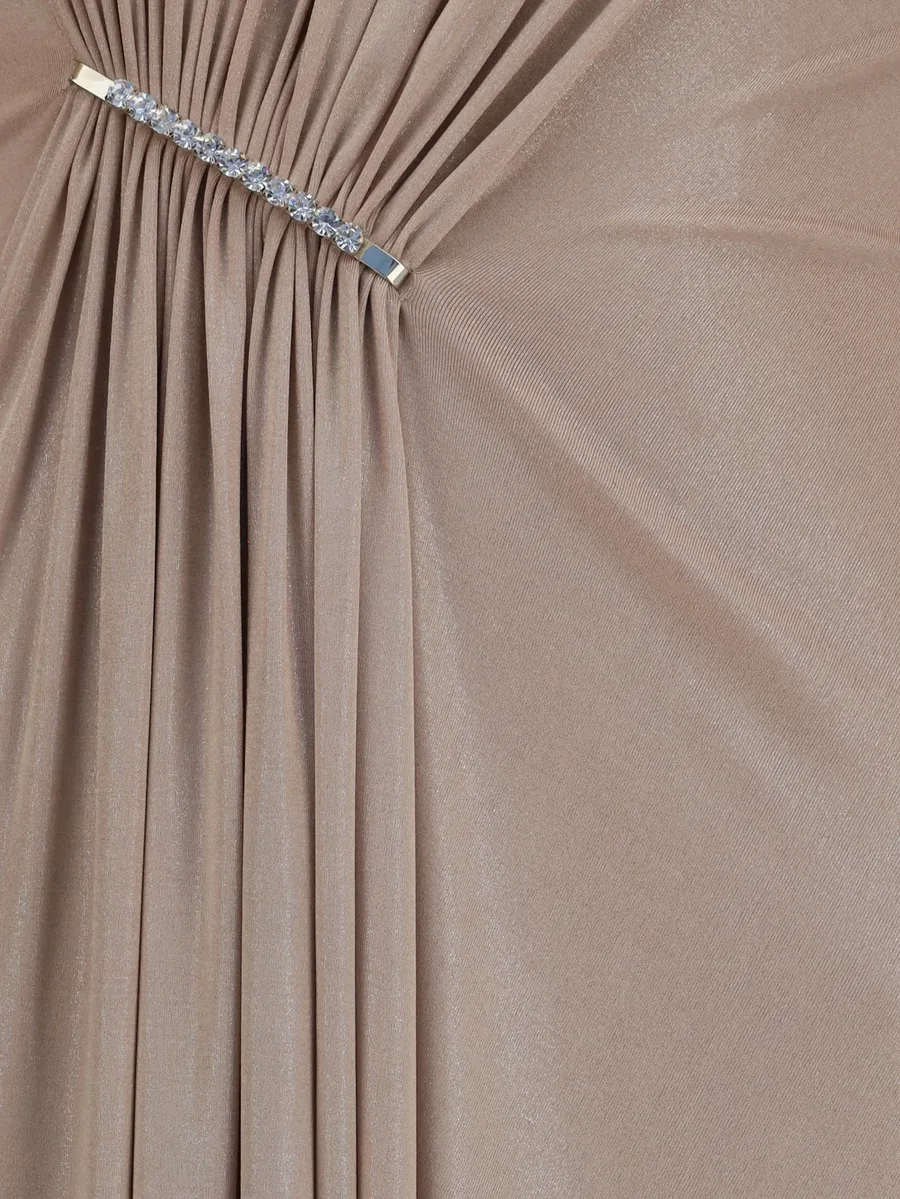 ruched metallic stretch-jersey maxi dress 3