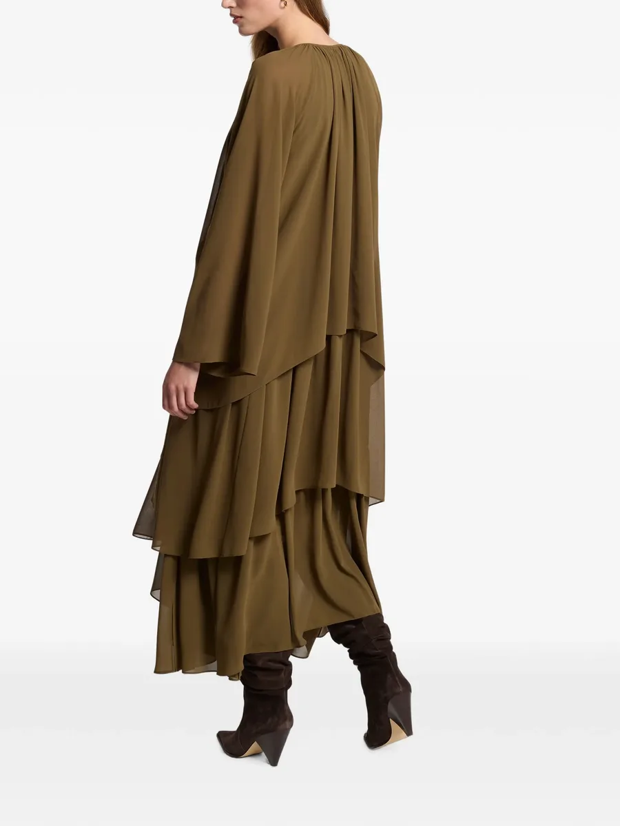 ruffled georgette high-low maxi dress 2