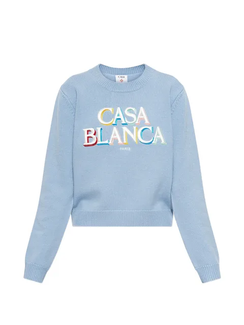 embroidered logo sweater