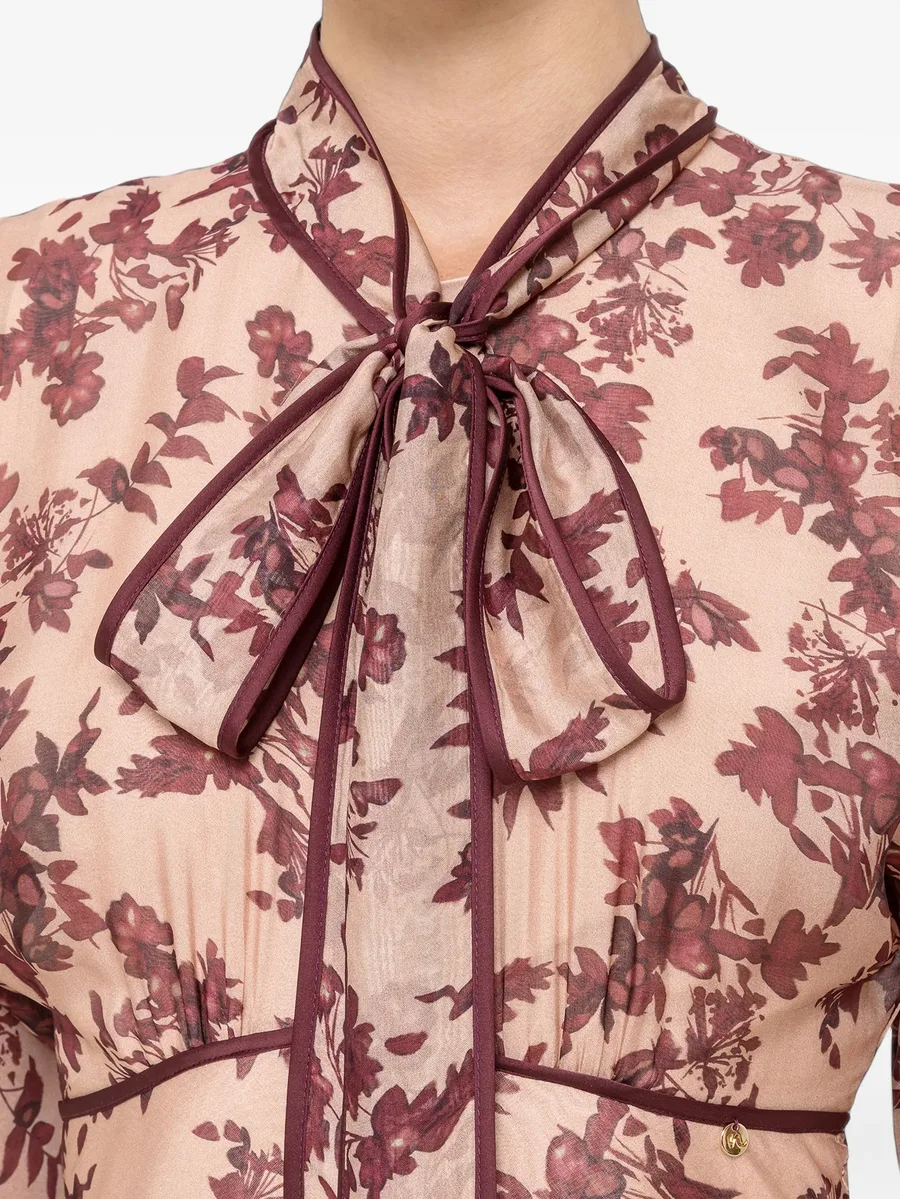 silk and viscose floral maxi dress 6