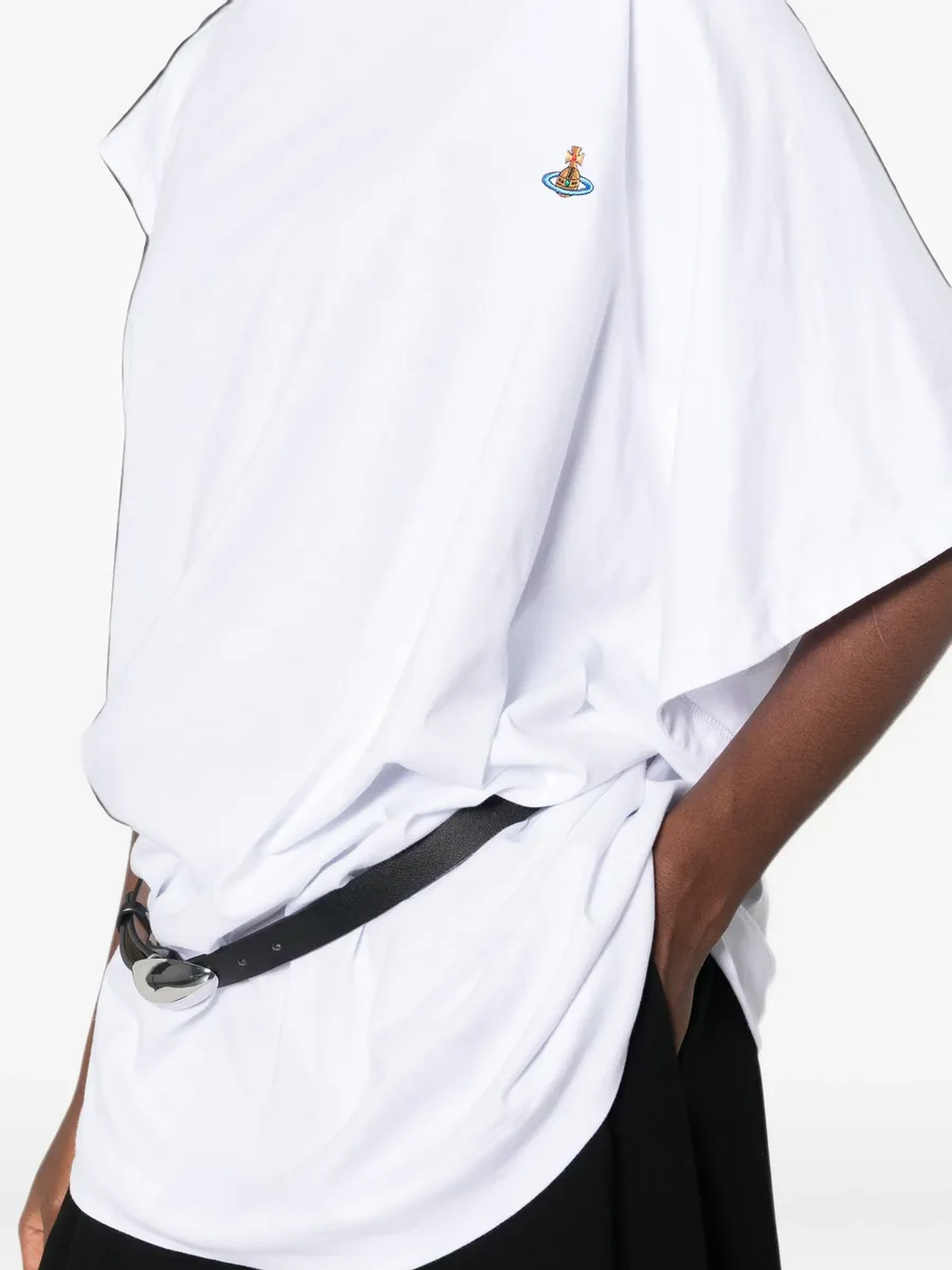 Hebo draped-detail T-shirt 5
