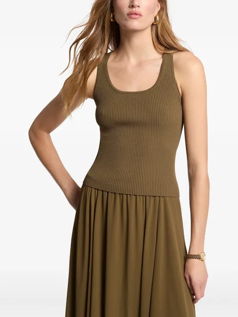 ribbed scoop-neck tank top