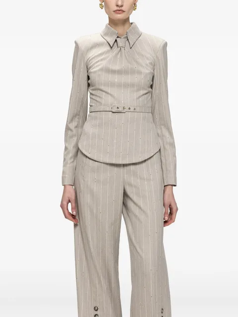 tie-detail tailored top