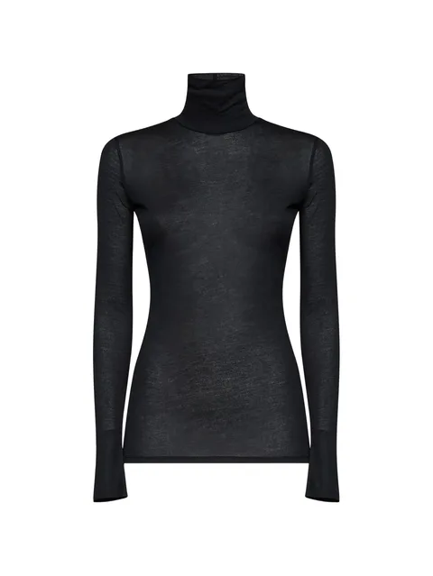 sheer turtleneck sweater