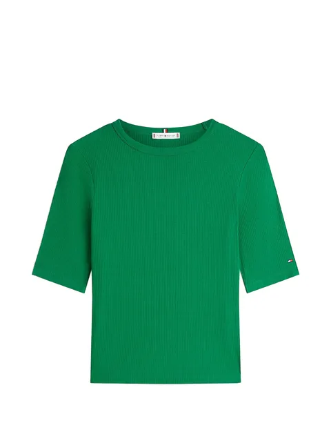 ribbed-knit t-shirt